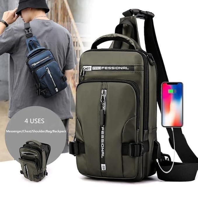 New Men's Anti Theft Multifunctional Crossbody Travel Shoulder Backpack