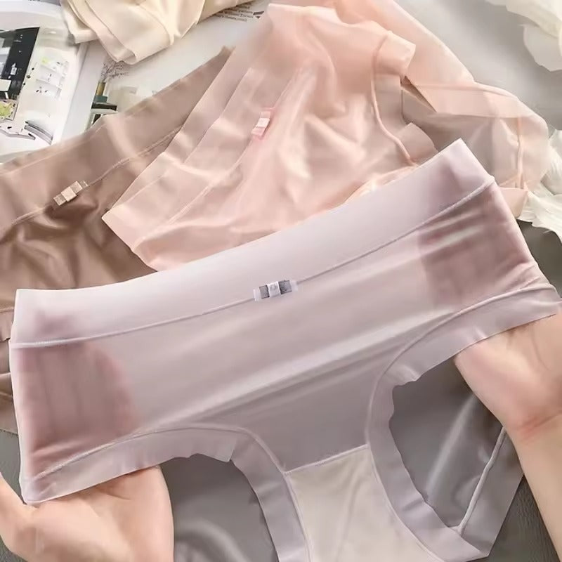 Women Lingerie Ice Silk Air Panties (Pack of 3)