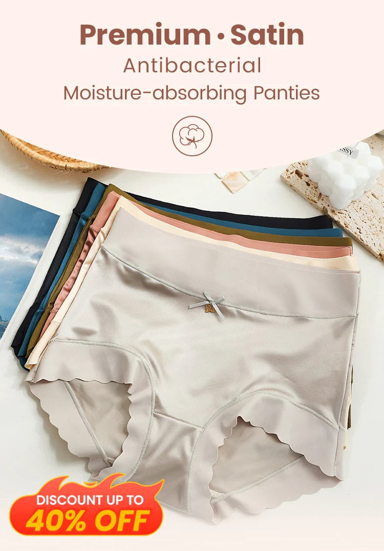 💥 BUY 1 GET 3 FREE 💥 Premium Satin Antibacterial Moisture-absorbing Panties ❤️